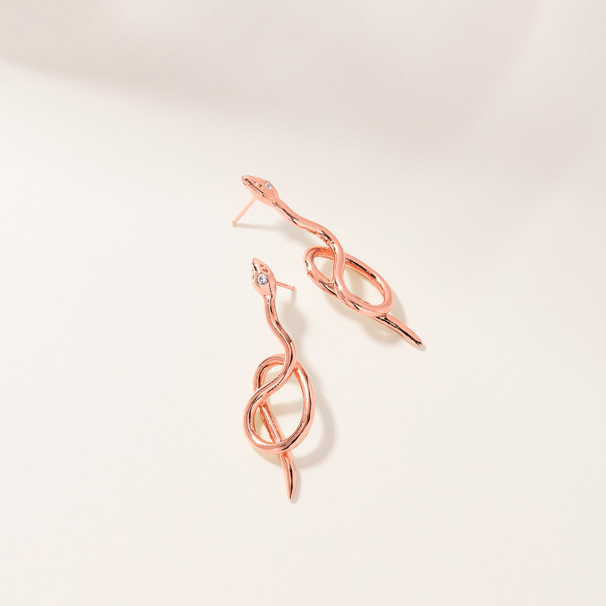 Coiled Serpent Snake Earrings with Birthstones