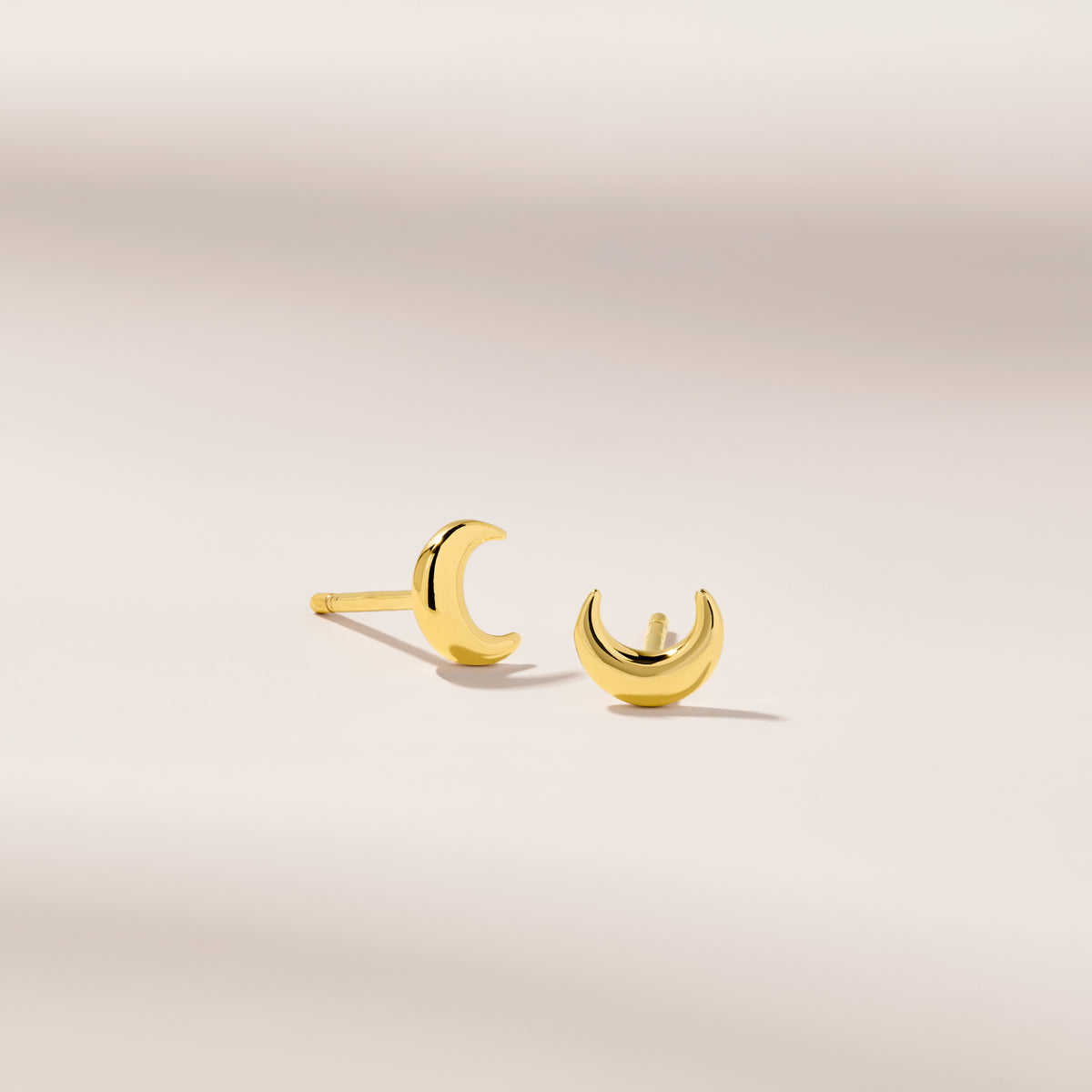 Crescent Moon Stud Earrings