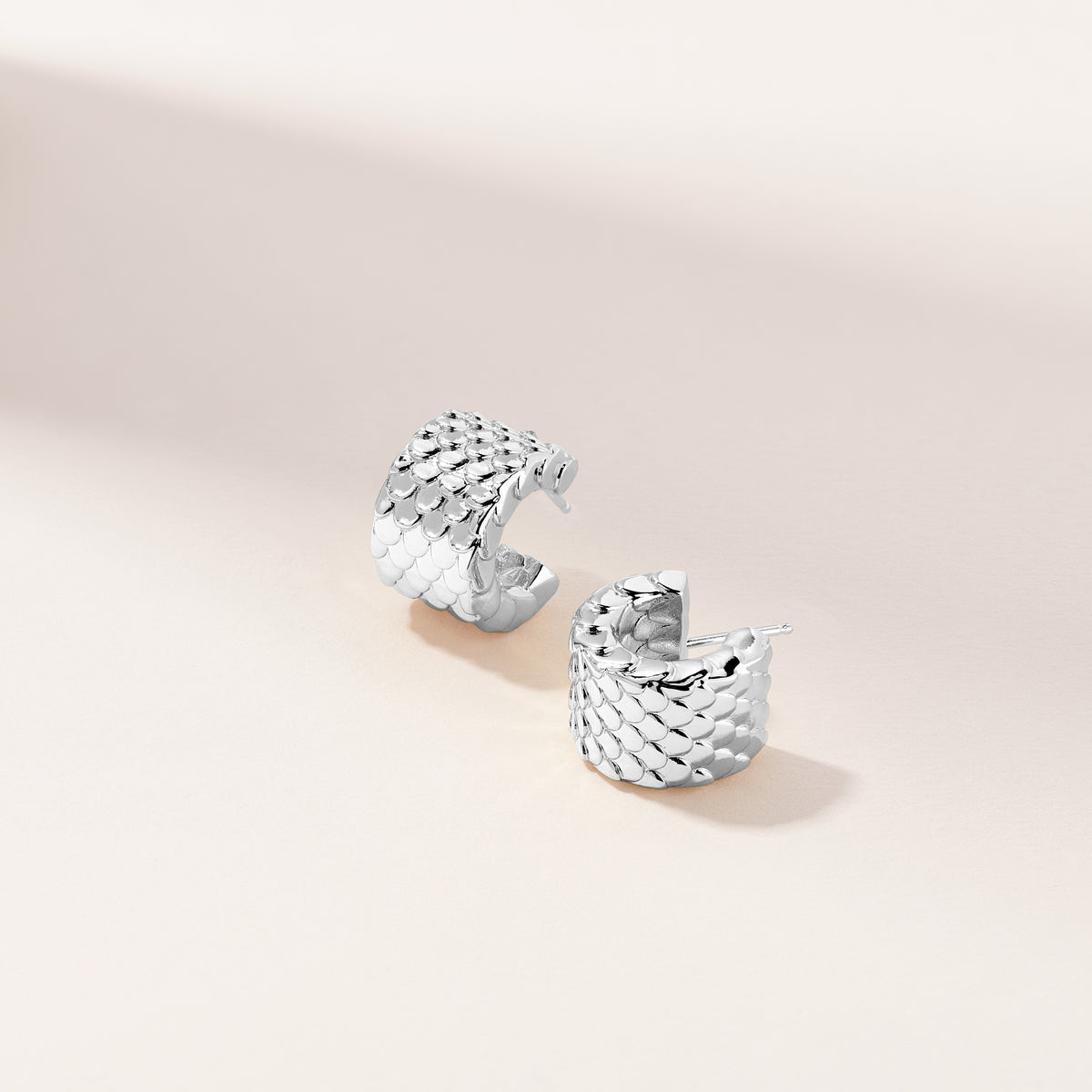 Snake Skin Huggie Earring