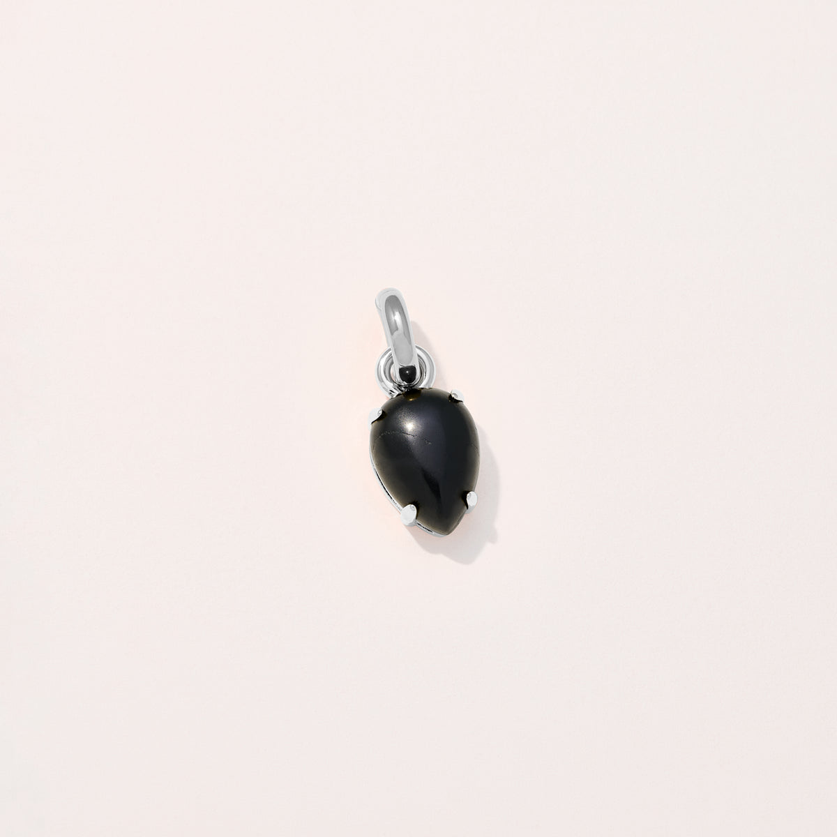 Black Onyx Teardrop Charm