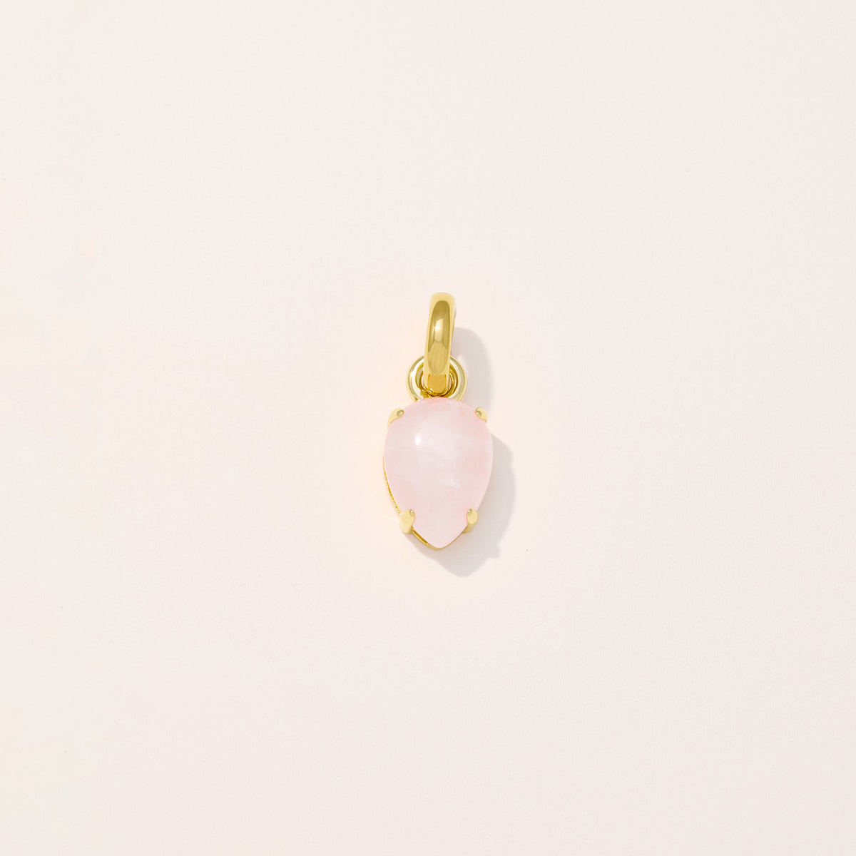 Rose Quartz Teardrop Charm