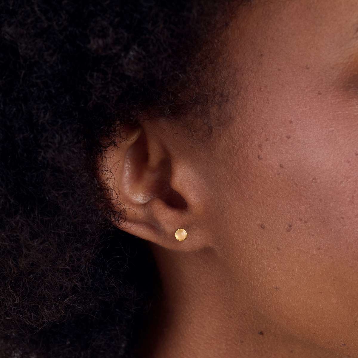 Twin Flame Studs Mushroom / Rose Quartz