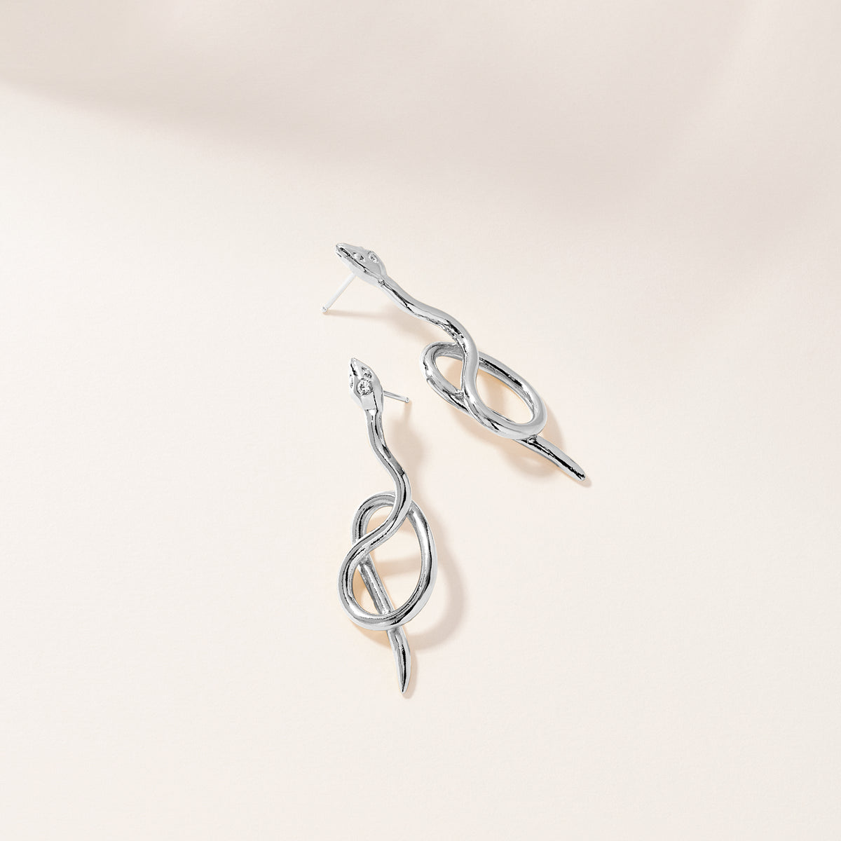 Coiled Serpent Snake Earrings with Birthstones