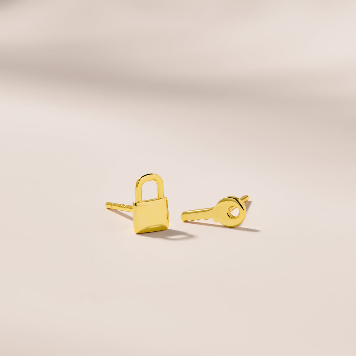 Lock and Key Stud Earring