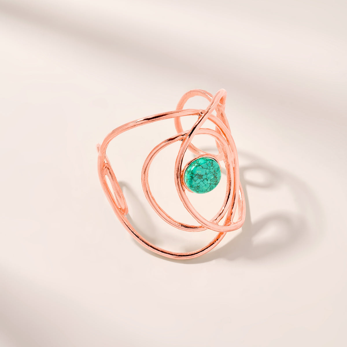 Halo Cuff with Turquoise