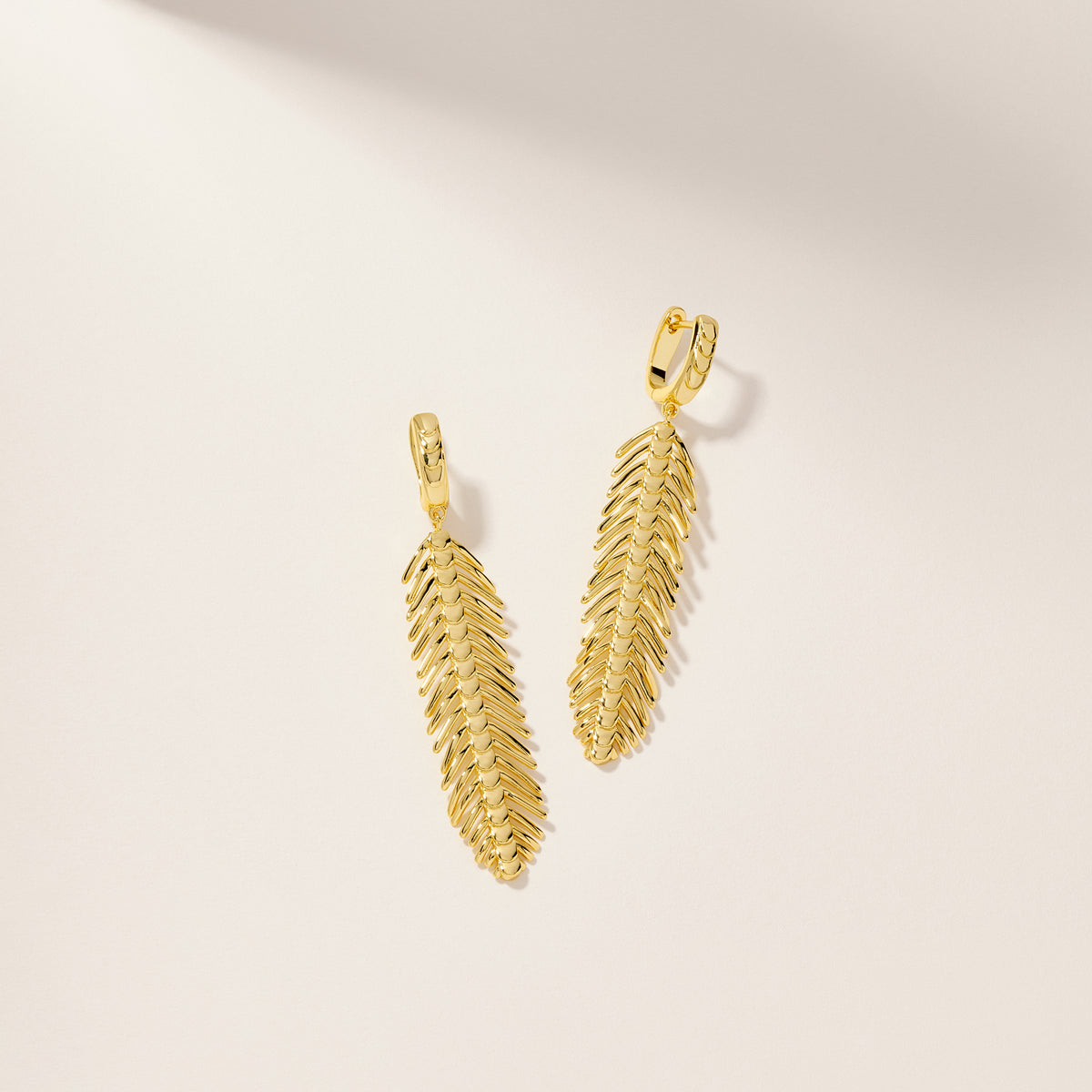 Feather Dangle Huggies