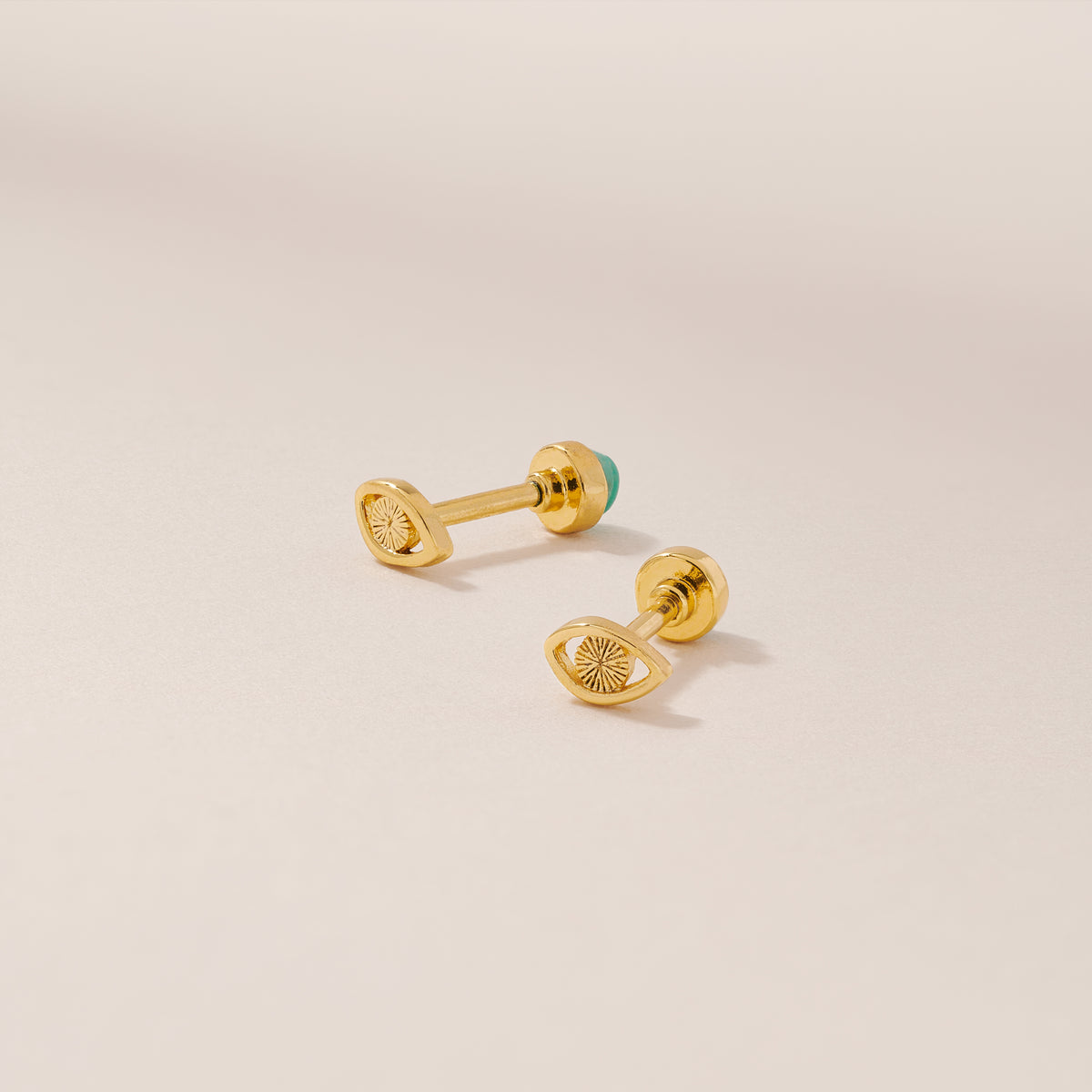 Twin Flame Studs Evil Eye / Turquoise