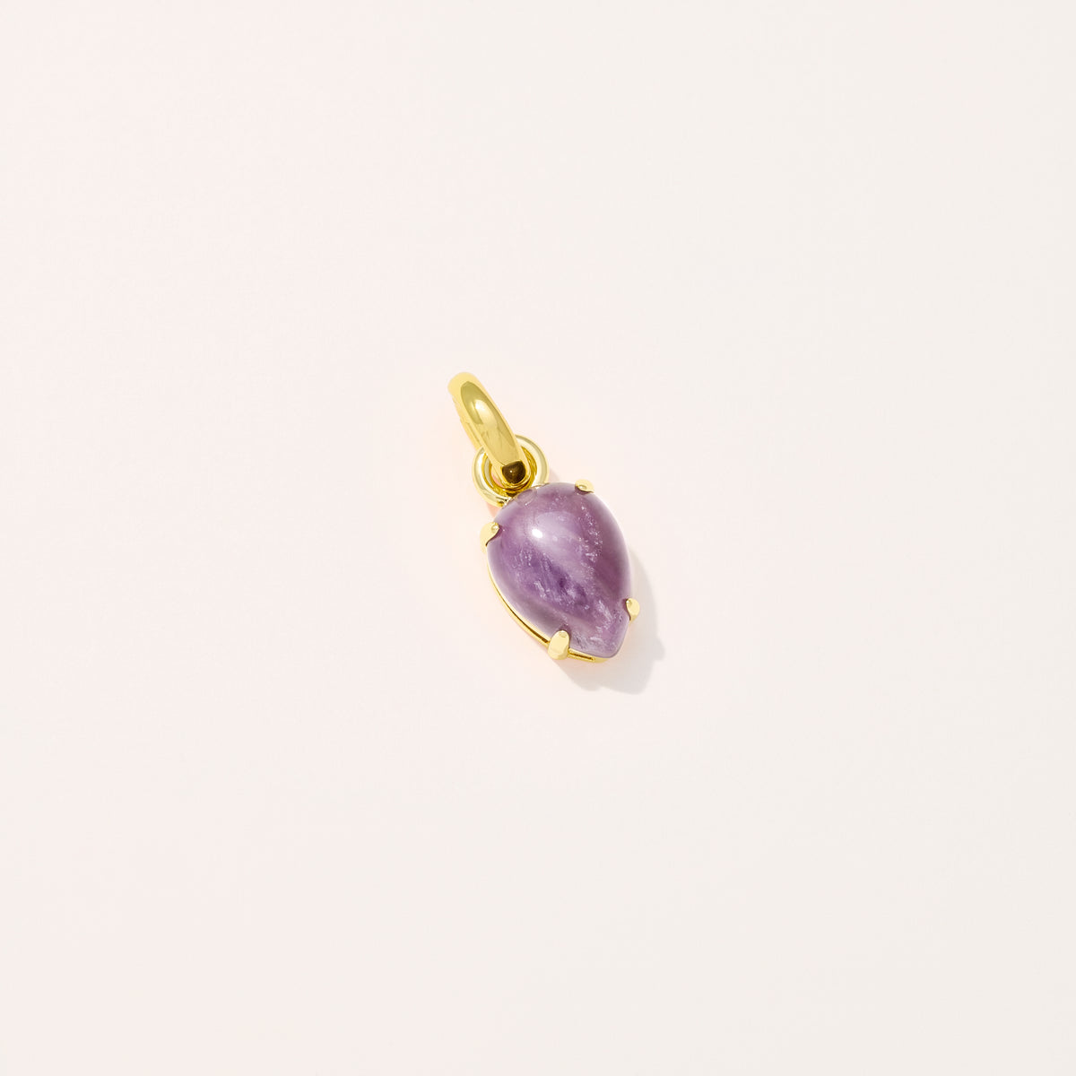 Amethyst Teardrop Charm