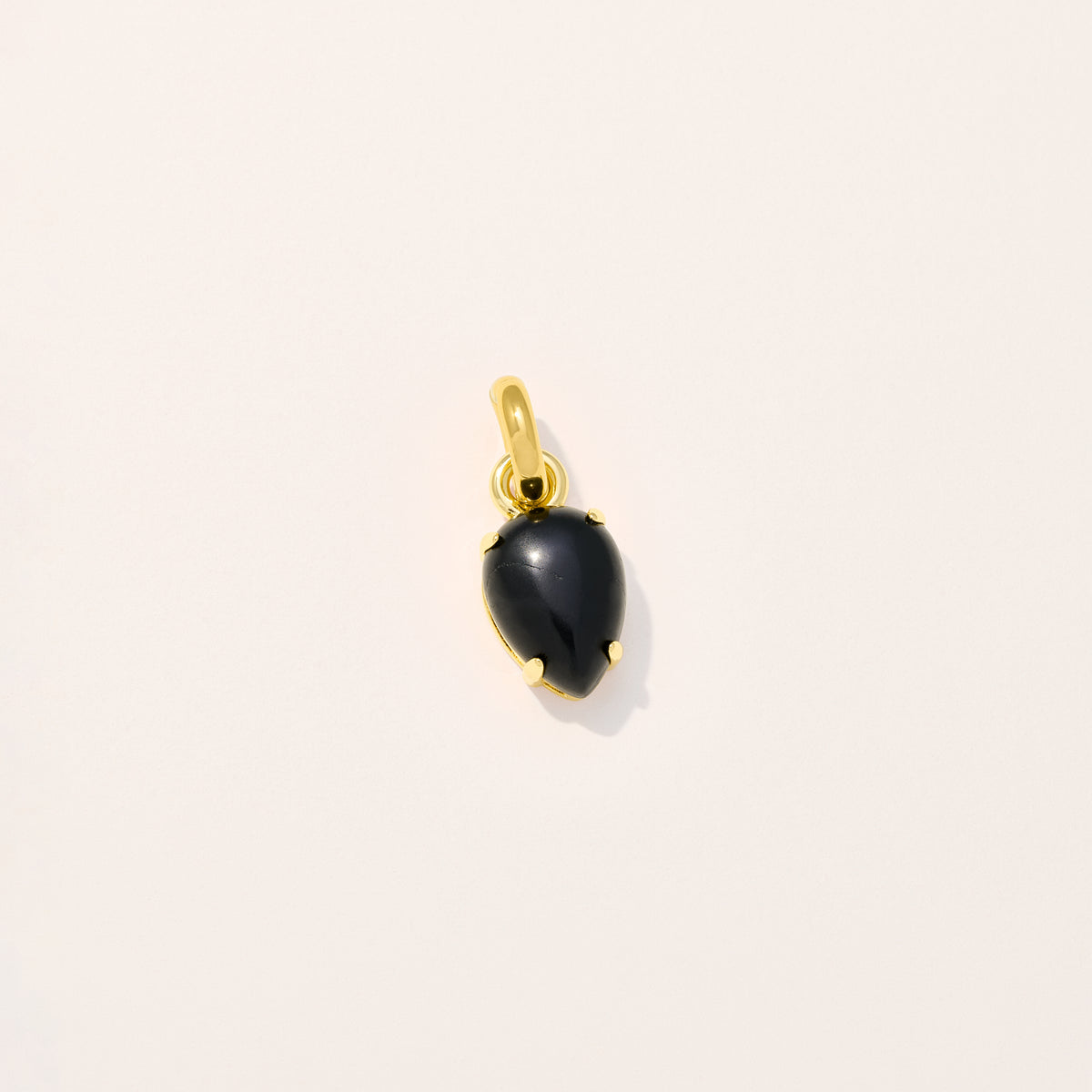 Black Onyx Teardrop Charm