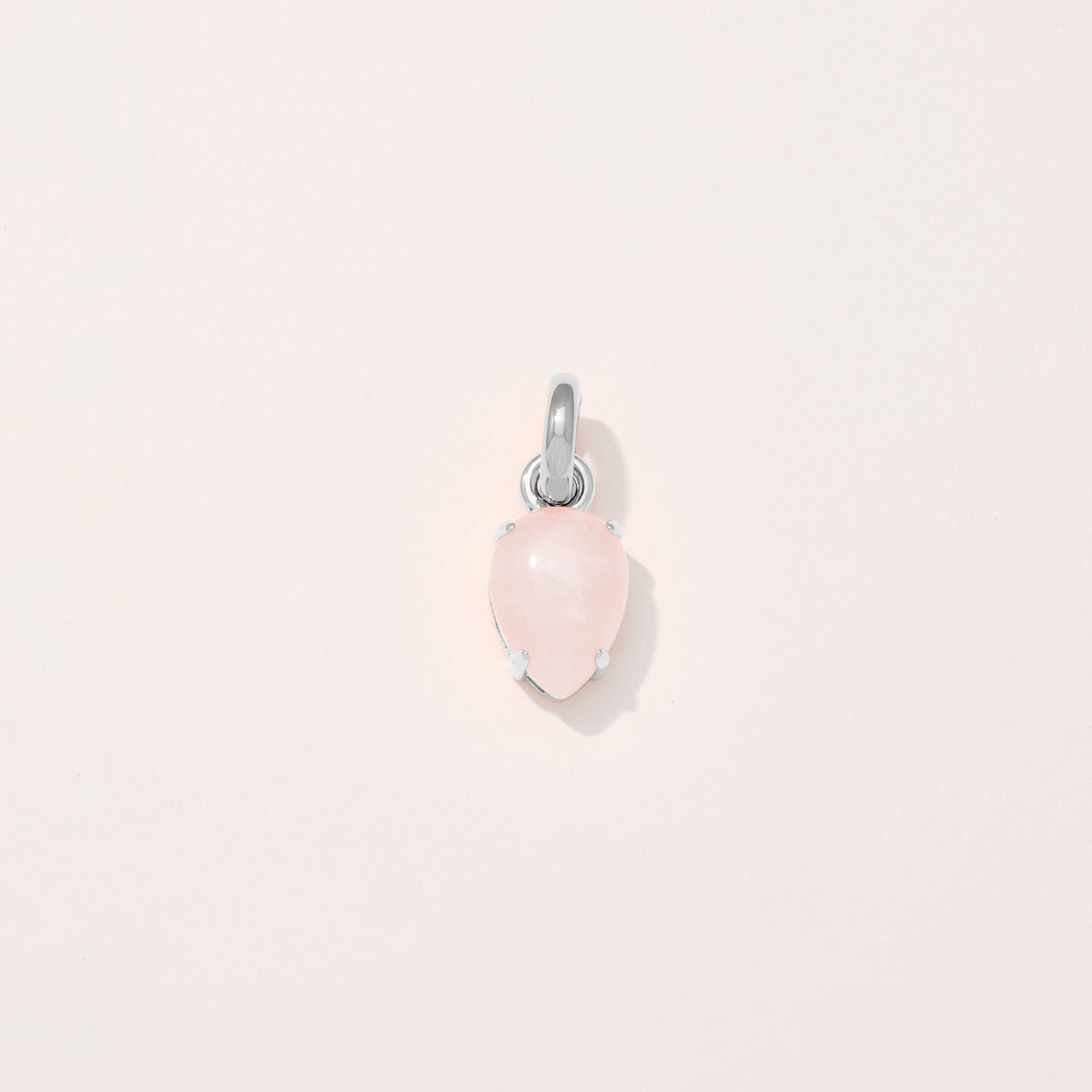 Rose Quartz Teardrop Charm