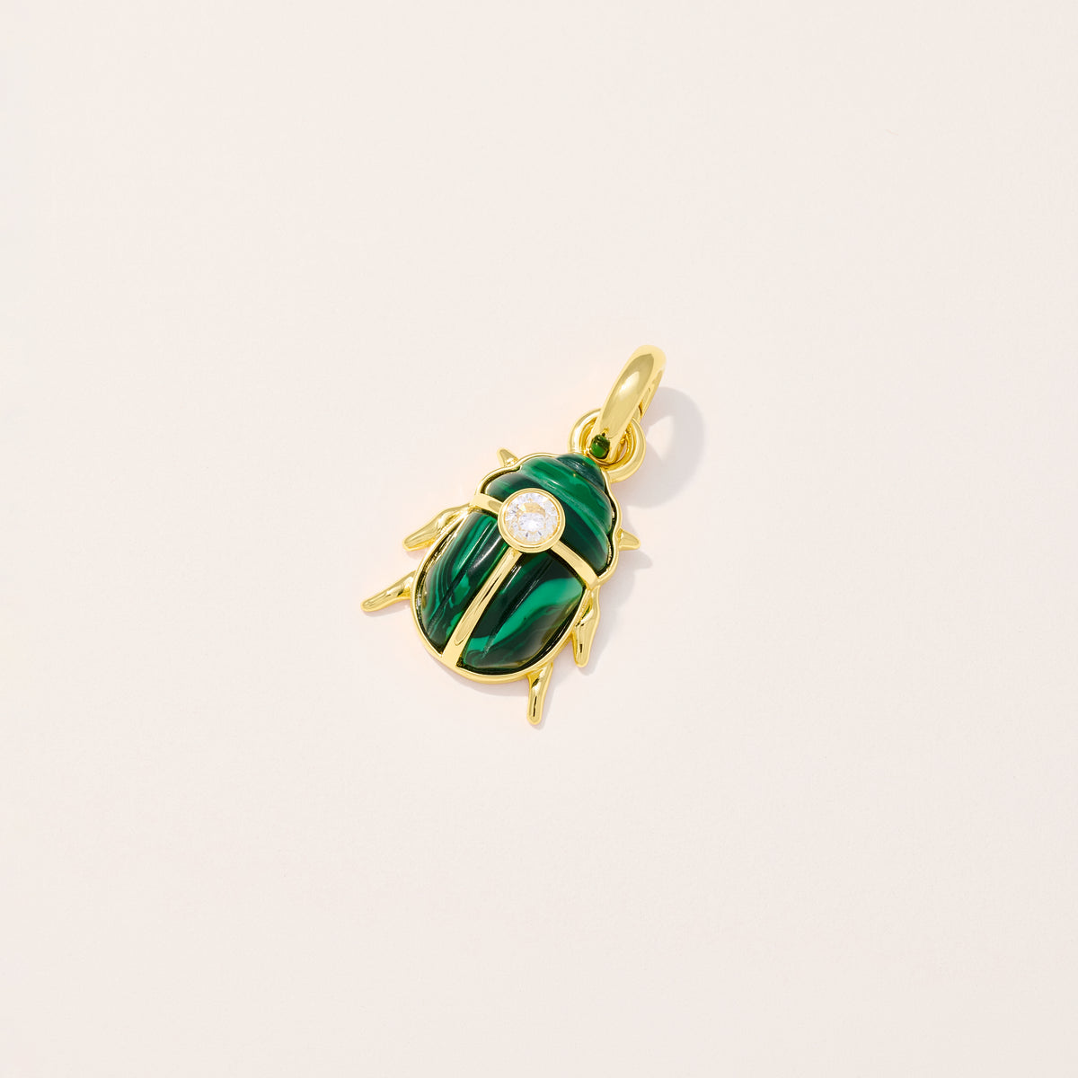 Malachite Scarab Beetle Charm