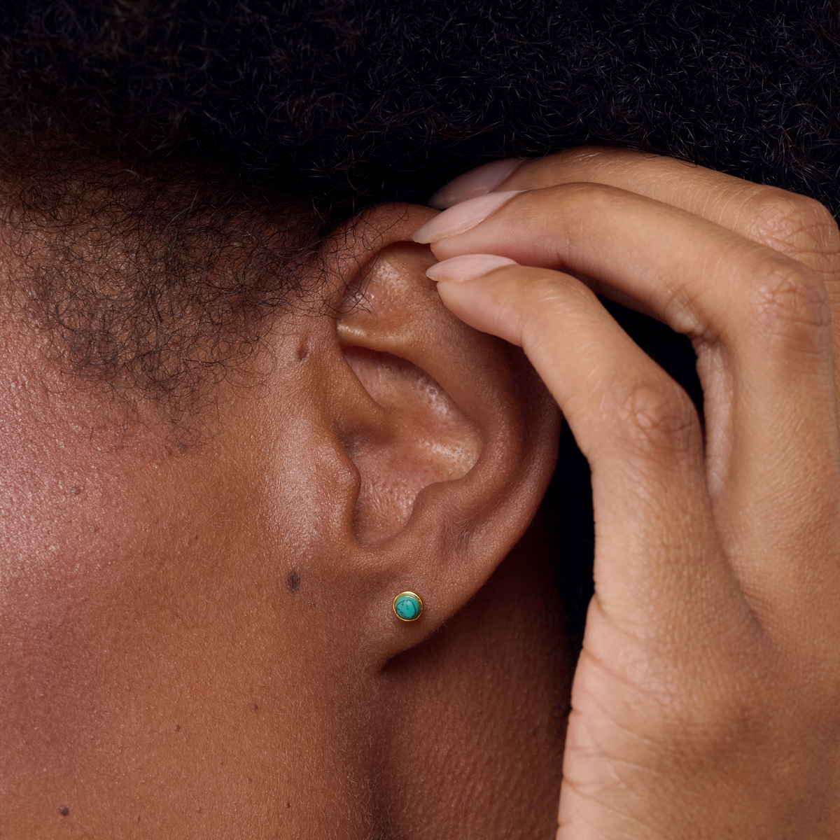 Twin Flame Studs Evil Eye / Turquoise